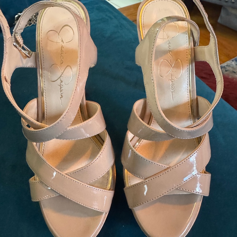 Jessica Simpson Nude Strappy Heels - Picture 4 of 5